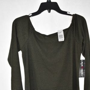 Eye Candy Womens Striped Blouse